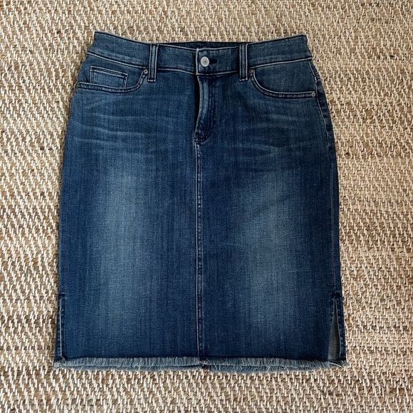 Chicos Jean Skirt - Picture 2 of 5